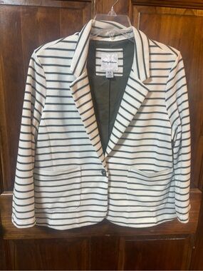 Tommy Bahama White Blazer with Sage green Stripes